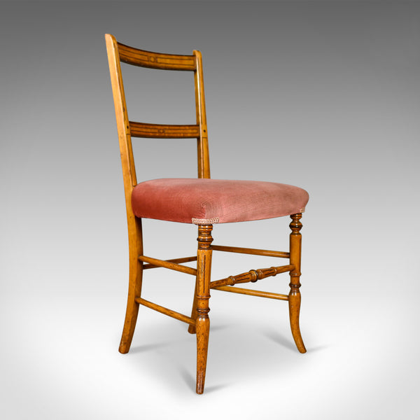 Pair of Antique Chairs, Upholstered, Victorian, English, Walnut, Side Circa 1880 - London Fine Antiques