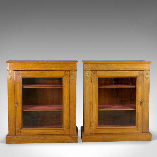 Pair of Antique Pier Cabinets, English, Walnut, Edwardian, Regency Revival c1910 - London Fine Antiques