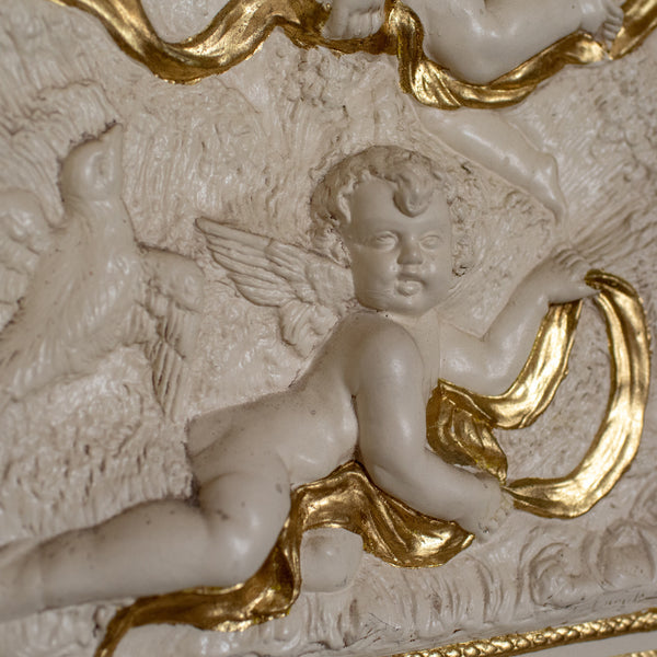 Pair of Decorative Panels, Plaster Reliefs, Putti, Cherubs, Plaques, Late C20th - London Fine Antiques