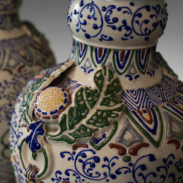 Pair of Large Vintage Baluster Vases, Decorative Ceramic Urns, 20th Century - London Fine Antiques