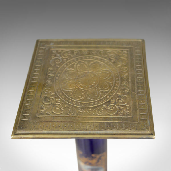 Pair of Pedestals, Italian, Brass, Porcelain, Torchere, Stand, Classical, C20th - London Fine Antiques