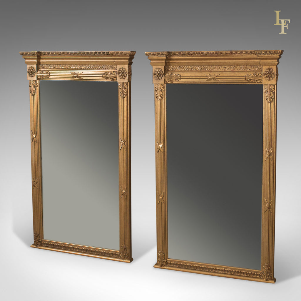 Pair of Regency Revival Pier Mirrors, Top Quality, Late C20th, Wall - London Fine Antiques