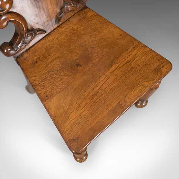 Pair of Scottish Antique Hall Chairs in Oak Circa 1870 - London Fine Antiques