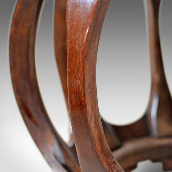 Pair of Vintage Chinese Barrel Side Tables, Huali Rosewood, Stools, C20th - London Fine Antiques