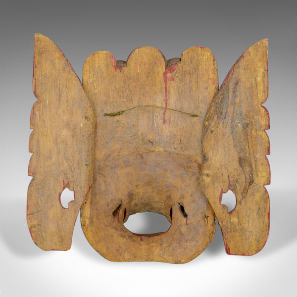 Balinese Barong Carved Mask, Decorative, Painted, Wooden Face, Wall Art, C20th - London Fine Antiques