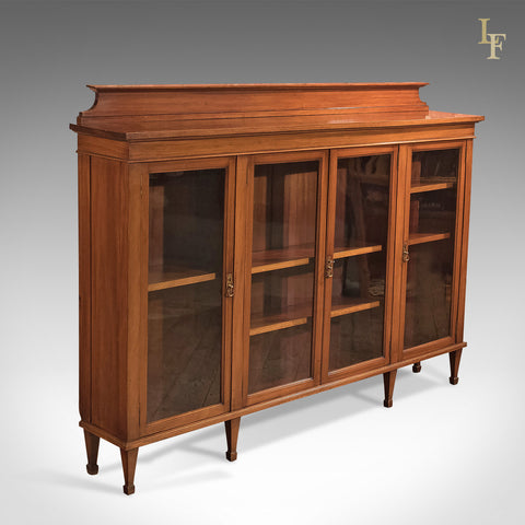Antique Bookcase, Large, Glazed, Edwardian c.1910 - London Fine Antiques