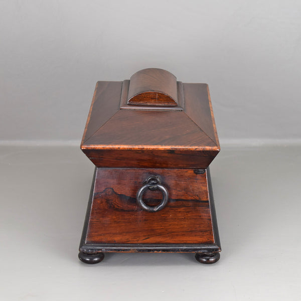 Antique Tea Caddy, Victorian Rosewood c.1840 - London Fine Antiques