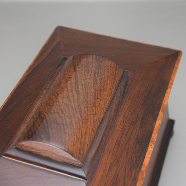 Antique Tea Caddy, Victorian Rosewood c.1840 - London Fine Antiques