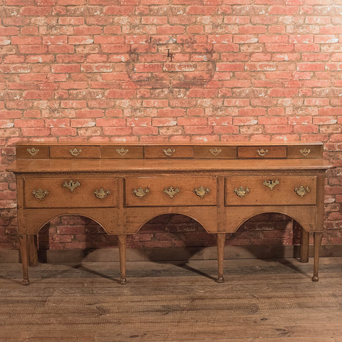 Antique Dresser Base, Georgian Oak Sideboard - London Fine Antiques