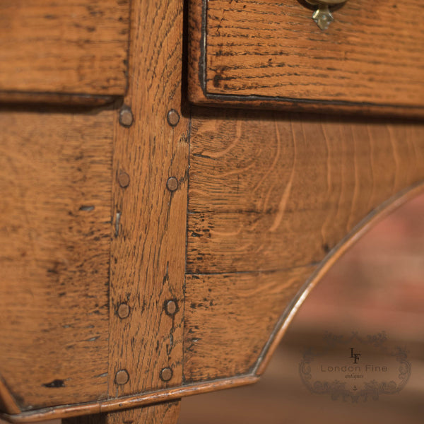 Antique Dresser Base, Georgian Oak Sideboard - London Fine Antiques