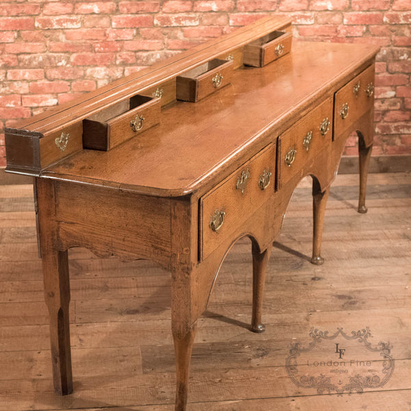 Antique Dresser Base, Georgian Oak Sideboard - London Fine Antiques