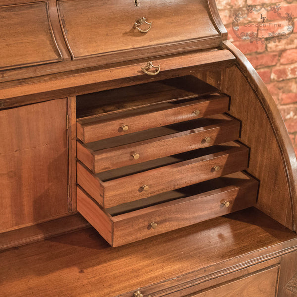 Antique Roll Top Desk, George III Writing Table - London Fine Antiques