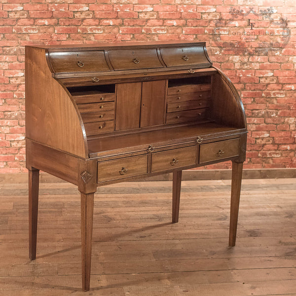Antique Roll Top Desk, George III Writing Table - London Fine Antiques