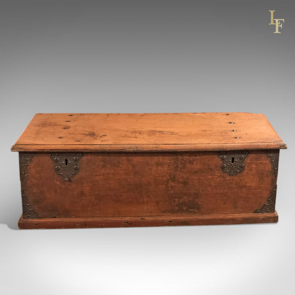 Antique Chest, Colonial Hardwood Trunk, Early C19th - London Fine Antiques