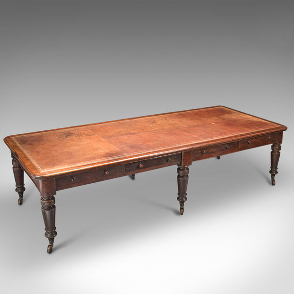 Very Large Antique Library Table, Mahogany, Victorian, Boardroom c.1870 - London Fine Antiques