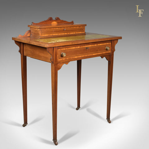 Edwardian Antique Writing Table, Top Quality Desk, London, England, Cooper & Holt c.1910 - London Fine Antiques