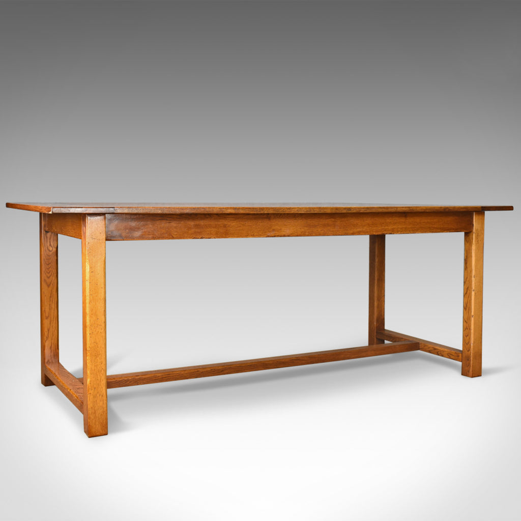 Refectory Dining Table, C20th in C17th Taste, Oak, Seating 6-8, Country Kitchen - London Fine Antiques