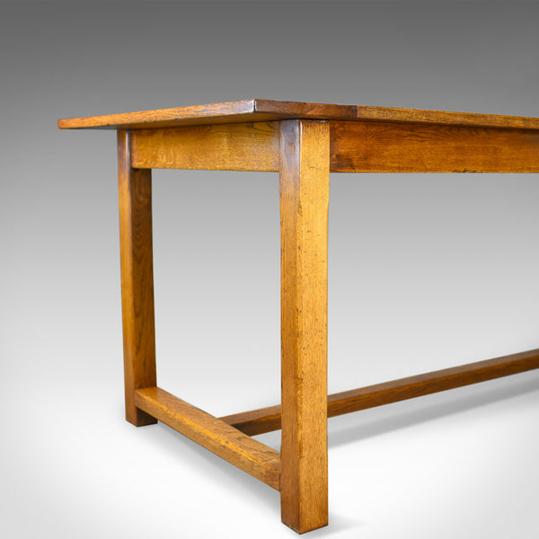 Refectory Dining Table, C20th in C17th Taste, Oak, Seating 6-8, Country Kitchen - London Fine Antiques