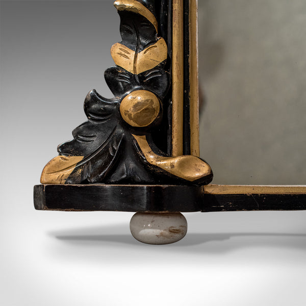 Regency Antique Overmantle Mirror in Ebonised Giltwood Frame Circa 1820 - London Fine Antiques