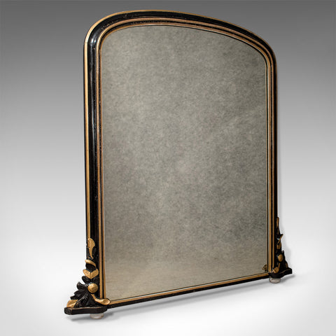 Regency Antique Overmantle Mirror in Ebonised Giltwood Frame Circa 1820 - London Fine Antiques