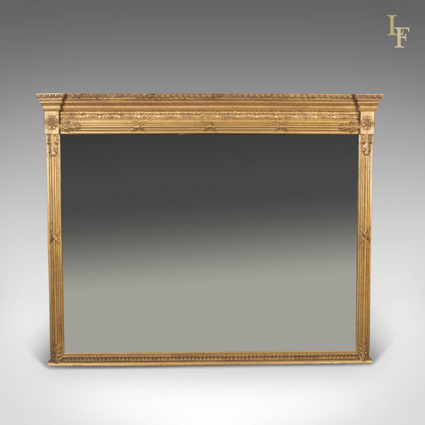 Regency Revival Overmantel Mirror, Top Quality, Late C20th, Wall - London Fine Antiques