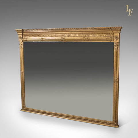 Regency Revival Overmantel Mirror, Top Quality, Late C20th, Wall - London Fine Antiques