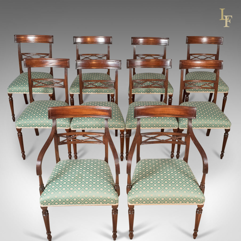 Set of 10 Dining Chairs in the English Regency Taste - London Fine Antiques