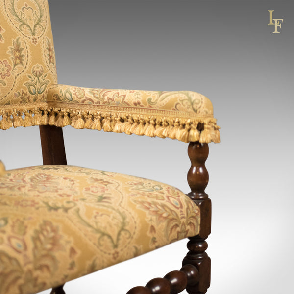 Set of 6 Antique Dining Chairs, Edwardian Jacobean Revival - London Fine Antiques