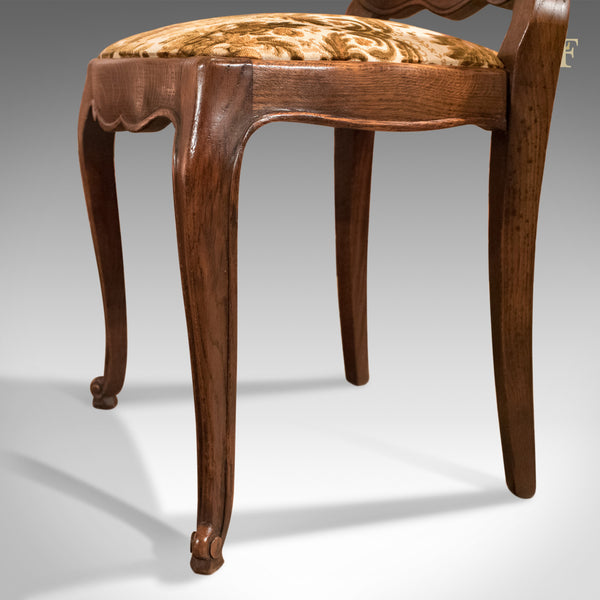 Set of 6 Antique French Dining Chairs, Country Oak circa 1900 - London Fine Antiques