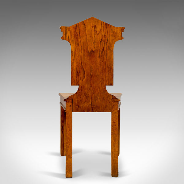 Set Of Three Antique Hall Chairs, Oak, Scottish, Stag, Regency Circa 1820 - London Fine Antiques
