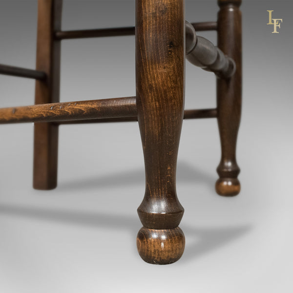 Set of 4 Antique 'Wavy Line' Ladderback Dining Chairs, Edwardian c.1910 - London Fine Antiques