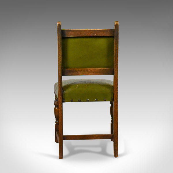 Set of Four Antique Dining Chairs, Jacobean Revival, English Oak Circa 1910 - London Fine Antiques