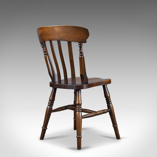 Set of Four Antique Station Chairs, English, Oak, Windsor, Dining, Circa 1890 - London Fine Antiques