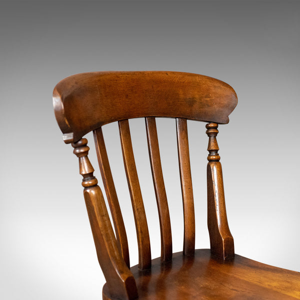 Set of Four Antique Station Chairs, English, Oak, Windsor, Dining, Circa 1890 - London Fine Antiques
