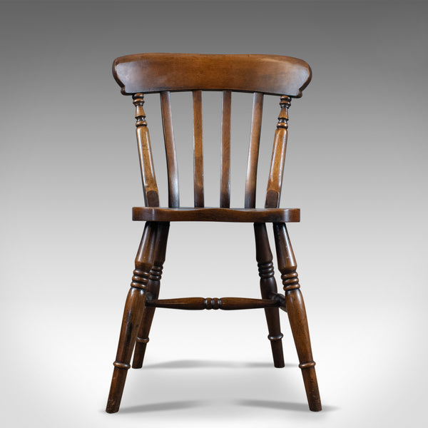 Set of Four Antique Station Chairs, English, Oak, Windsor, Dining, Circa 1890 - London Fine Antiques