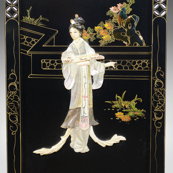 Set of Four Chinese Wall Panels, Decorative, Mother of Pearl, Soapstone C20th - London Fine Antiques