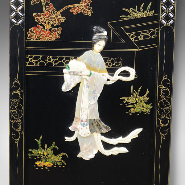 Set of Four Chinese Wall Panels, Decorative, Mother of Pearl, Soapstone C20th - London Fine Antiques