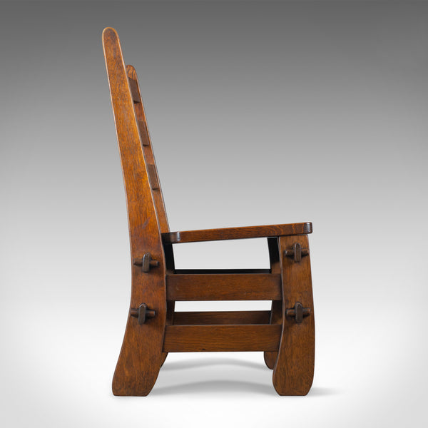 Set of Four Dining Chairs, English, Oak, Arts & Crafts Revival, Late C20th - London Fine Antiques