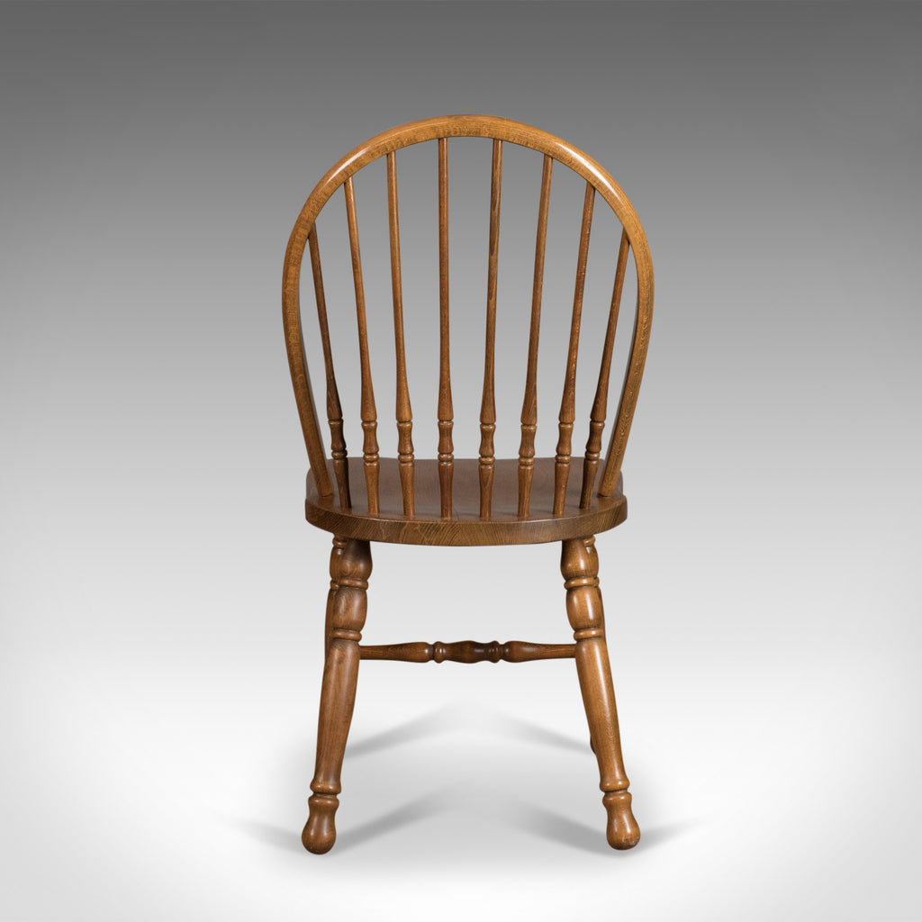 Set of Four Dining Chairs, French Windsor Hoop Stick-Back, Beech