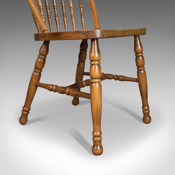 Set of Four Dining Chairs, French Windsor Hoop Stick-Back, Beech 20th Century - London Fine Antiques