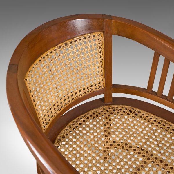 Set of Four Elbow Chairs, C20th Contemporary Tub Dining Chairs, Cane, Bergere - London Fine Antiques