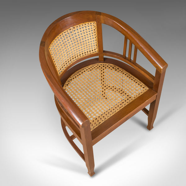 Set of Four Elbow Chairs, C20th Contemporary Tub Dining Chairs, Cane, Bergere - London Fine Antiques