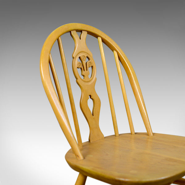 Set of Four Mid-Century Modern Dining Chairs, English, Beech, Danish Taste c1960 - London Fine Antiques