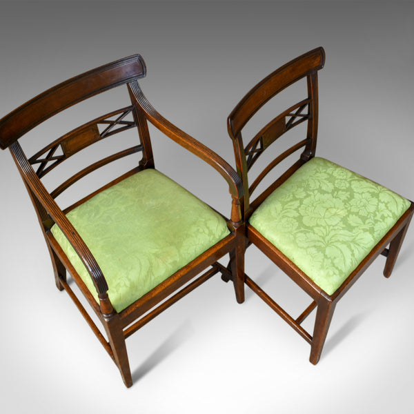 Set of Six Antique Dining Chairs, English, Regency, Mahogany, C19th Circa 1820 - London Fine Antiques