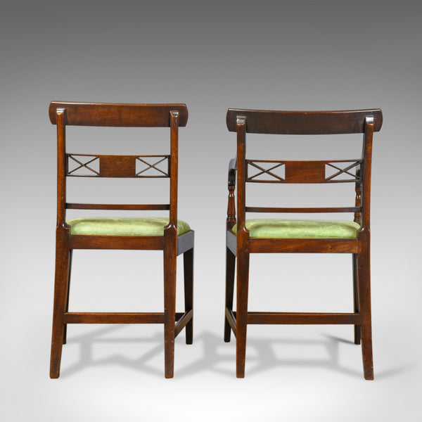 Set of Six Antique Dining Chairs, English, Regency, Mahogany, C19th Circa 1820 - London Fine Antiques