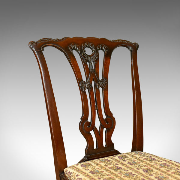 Set of Six Antique Dining Chairs, English Victorian Chippendale Taste Circa 1900 - London Fine Antiques