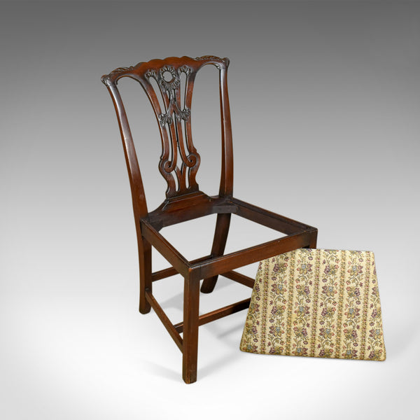 Set of Six Antique Dining Chairs, English Victorian Chippendale Taste Circa 1900 - London Fine Antiques