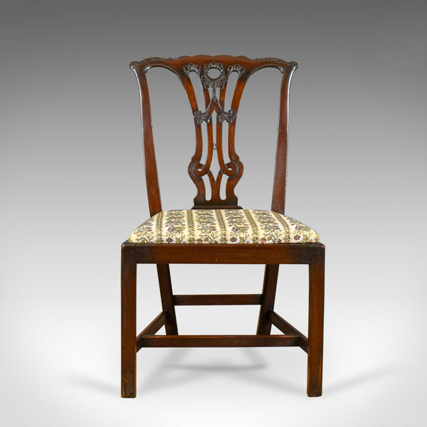 Set of Six Antique Dining Chairs, English Victorian Chippendale Taste Circa 1900 - London Fine Antiques