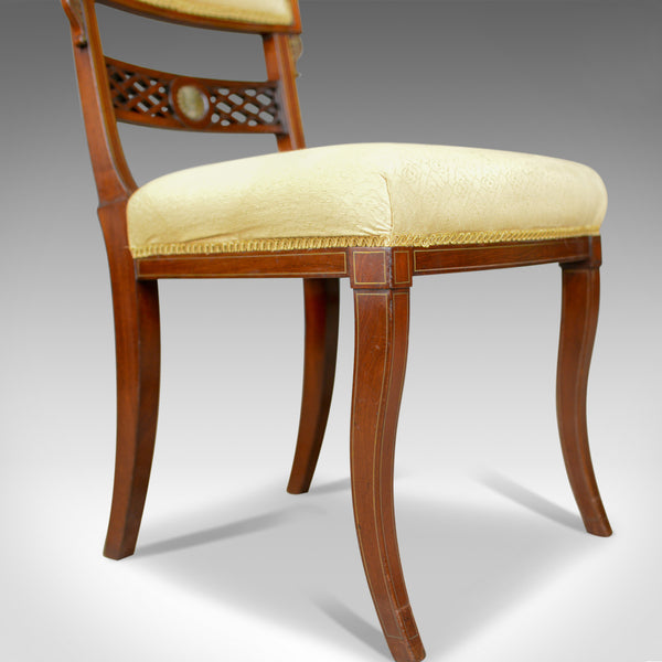 Set of Six, Antique, Dining Chairs, English, Regency, Mahogany, Circa 1820 - London Fine Antiques