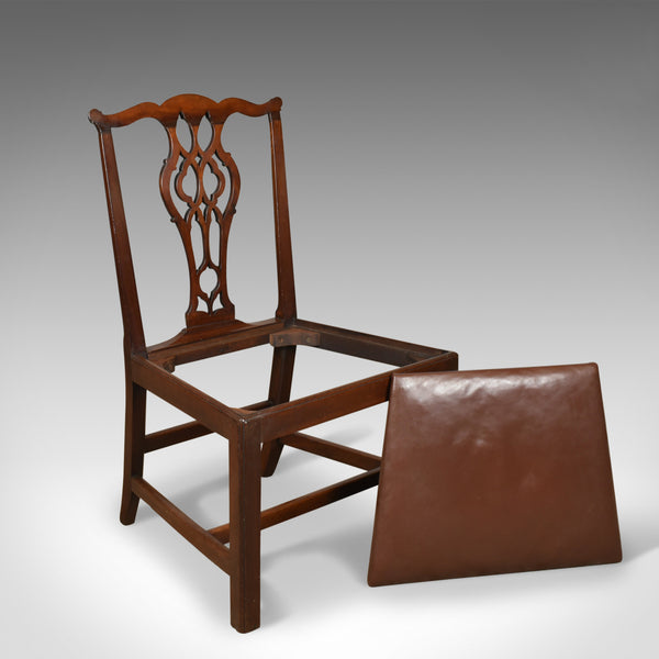 Set of Six Antique Dining Chairs, Mahogany, English, Georgian, Chippendale c1800 - London Fine Antiques